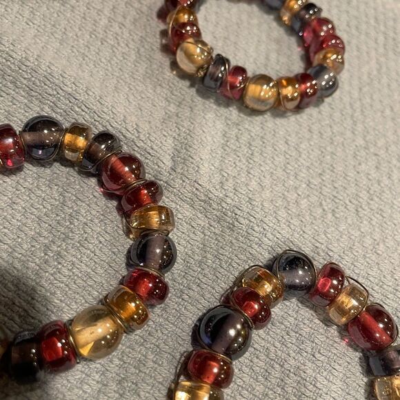 Multicolored Silver Wire Purple and Green Napkin Rings 2 sets of 6 Each = 12 - Picture 6 of 16